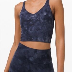 Lululemon Athletica Dark Blue Tie-Dye Sports Bra